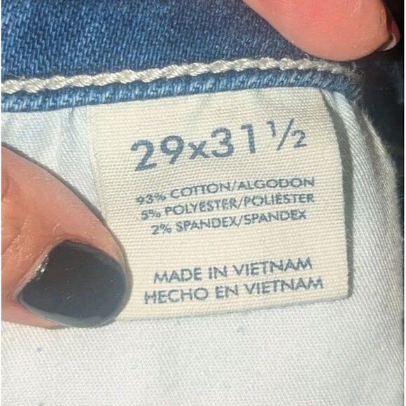 BKE Payton Mid Rise Ankle Skinny Jeans Universal Fit Blue Distressed Size 29 - Picture 7 of 8